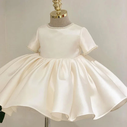Party Dresses For Girl Flower Princess First Birthday Baby Girls Dress Baptism White Wedding Kids Dresses For Girl Toddler Gowns