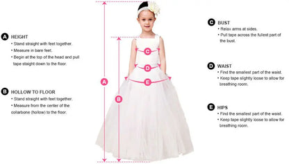 Flower Girl Dress Floral Lace Applique Children Wedding Party Gowns New Kids Clothes Princess First Communion Dress