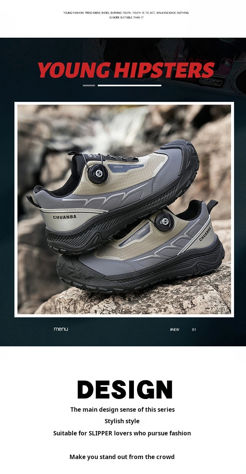 2025 New Men's Shoes Work Sports Shoes Fashionable Casual Shoes Comfortable Multi-functional Low Top Shoes Outdoor Hiking Shoes