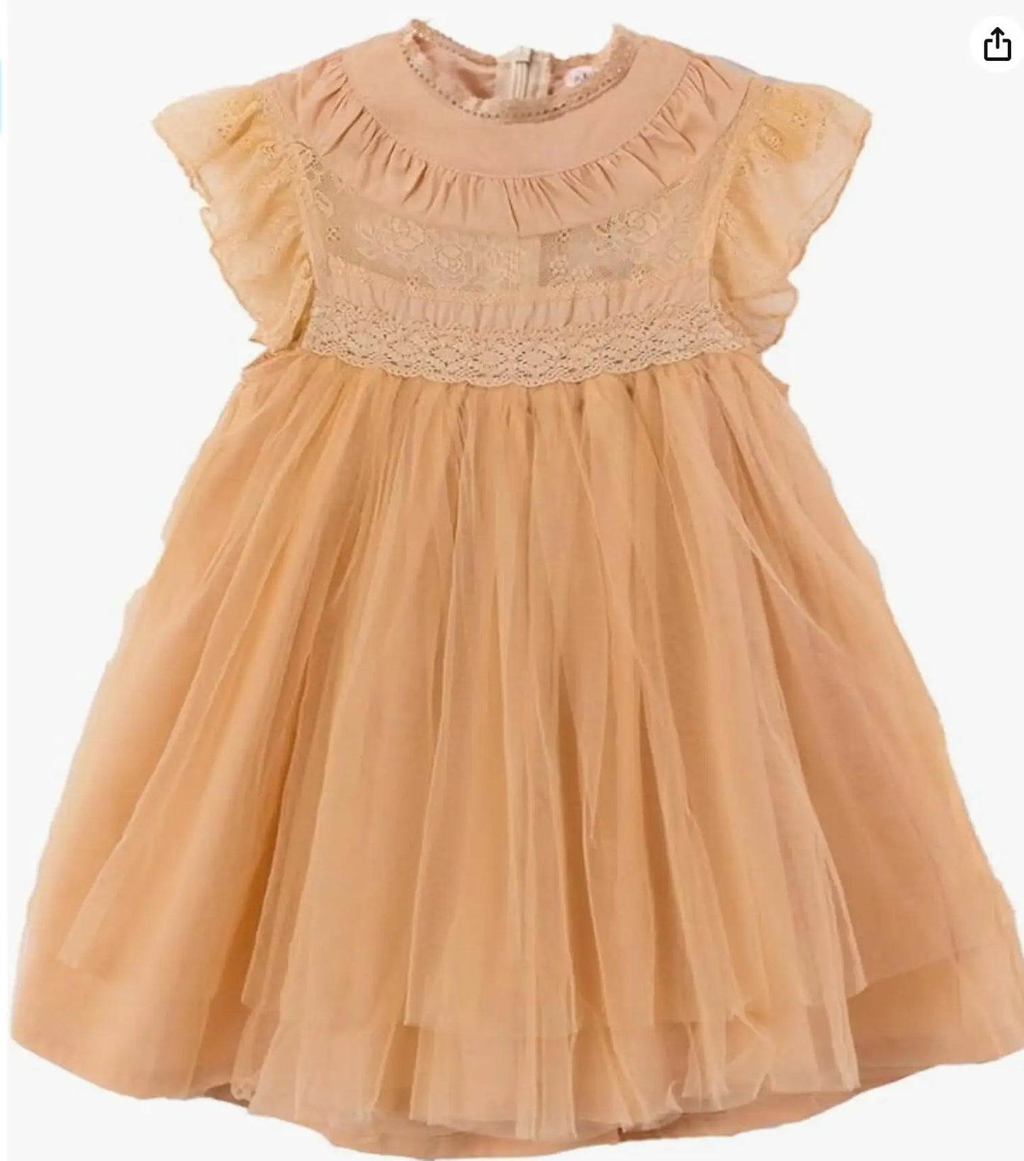 New Wedding Flower Girl Dresses for Kids Princess Dress Sleeveless Summer Birthday Party Pageant Toddler Lace Tulle Dress 1-7T