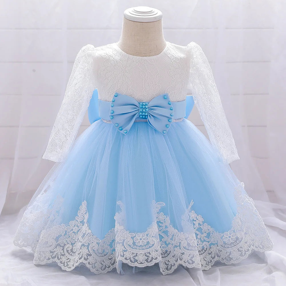 Christening Gown Dress for Girl Baby First 1st Birthday Dress Party Girl Baby In Stock