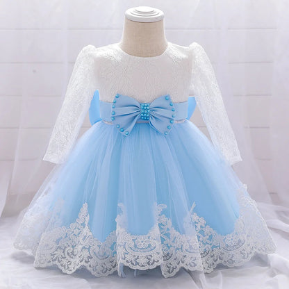 Christening Gown Dress for Girl Baby First 1st Birthday Dress Party Girl Baby In Stock