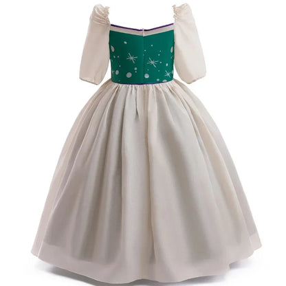 Children's Party Dresses For Girls Elegant Dresses Fashion Mermaid Princess Dress And Wig Kids Girl Clothes Summer Prom Dress