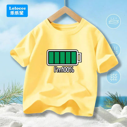 Boys' Summer T-Shirt Funny dabbing astronaut Print T Shirts For Teens Boy Casual Streetwear Tops Kids Summer Cotton Clothes YHY1