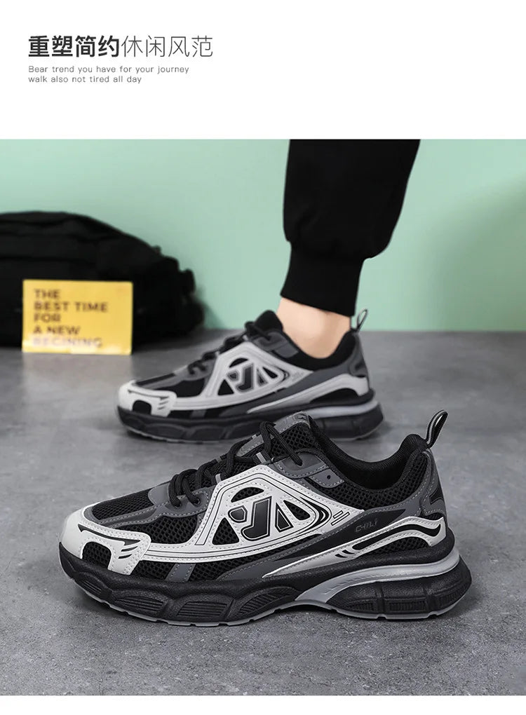 Men's Shoes Fashion Outdoor Casual Shoe Lace Up Platform Sneakers Comfort Running Shoes for Men Training Shoes Tenis Masculino