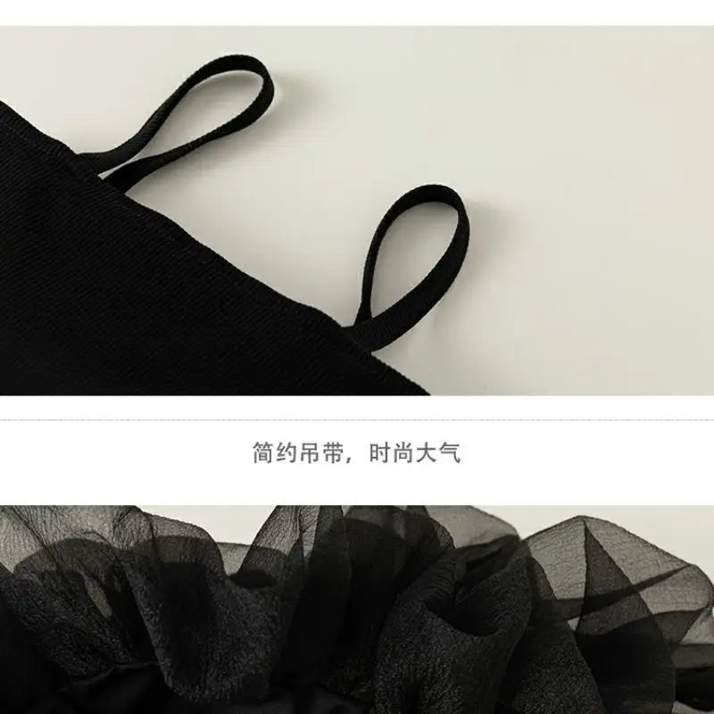 Girls Summer Dress 6M-6Y Children's Clothing Little Girl Sling Fluffy Dress Baby Princess Dress