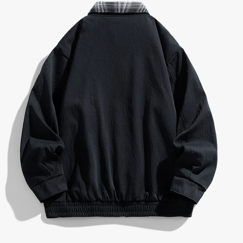 Winter Men's Jacket Trendy Durable Windproof motorcycle jacket Versatile Vintage Style Collar   Men's Coat