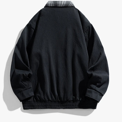 Winter Men's Jacket Trendy Durable Windproof motorcycle jacket Versatile Vintage Style Collar   Men's Coat