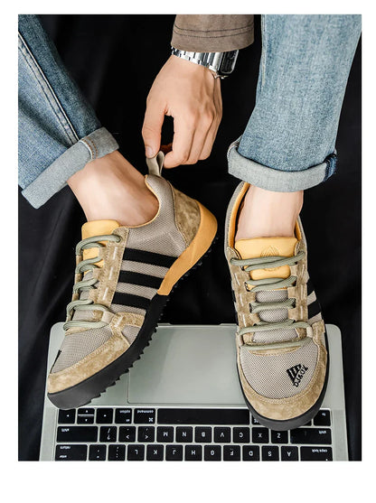 Men's Shoes Fashion Versatile Breathable Board Shoes Thick soled Trendy Casual Shoes