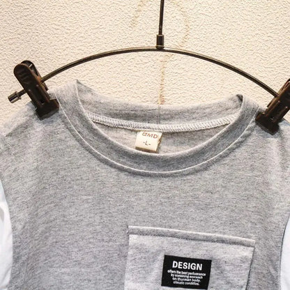 Kids Boys Summer Suit New Fashion Children's Baby Handsome Short Sleeve Top Shorts 2-Piece Boys' Casual Clothing Set