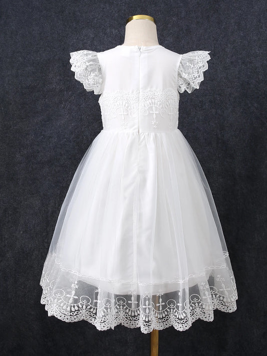 Girls' Stylish Summer Dress Princess Dress Flower Girl Dress New Mesh Dress