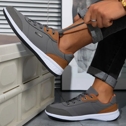 2025 Men Shoes Spring Autumn Waterproof Walking Sneakers Leisure Male Leather Sports Shoes Non-Slip Footwear Tennis for Men
