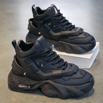 Shoes for Men High Quality Platform Sneaker Fashion High-top Leather Sports Men Shoes Thick-soled Casual Shoes Zapatillas Hombre