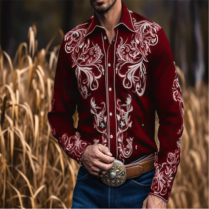 Summer Men's Shirt Abstract Art Color 3D Printing Hawaiian Men's Shirt Casual Long Sleeve Top Shirt Costume