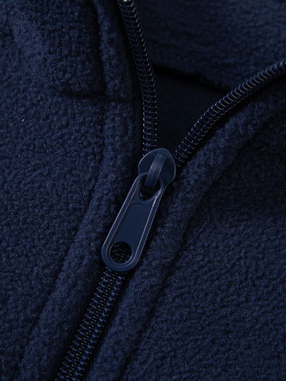 Girls Winter Casual Outfit Solid Color Fleece Thickened Hoodie Pants Clothes Set Half-Zip Children Sweater Sets