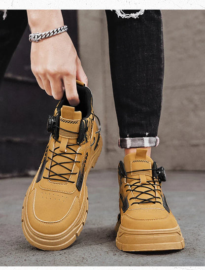Men's Casual Outdoor Boots Fall Breathable Trendy Versatile Leisure Knob Board Shoes Anti-slip Riding Fashion Sneakers