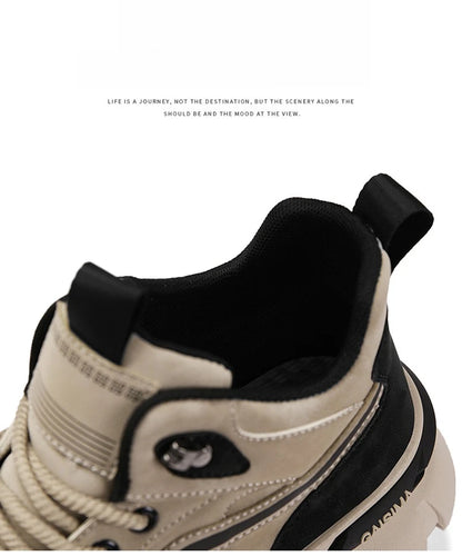 Men's Work Shoes 2025 New Breathable Slip-On Anti-Slip Wear-Resistant Casual Sports Shoes Thick Bottom Labor Protection