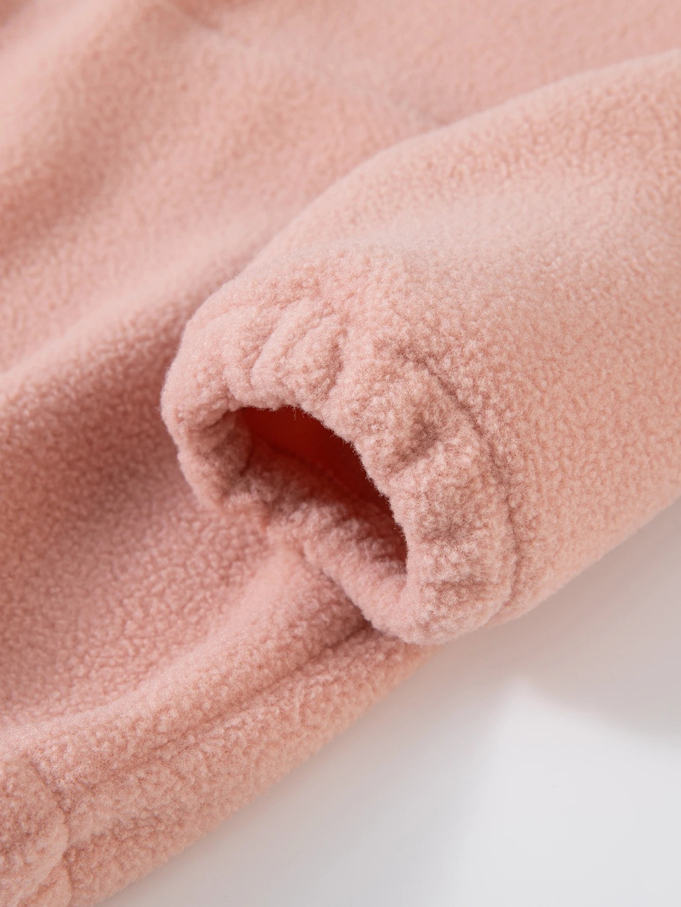 Girls Winter Casual Outfit Solid Color Fleece Thickened Hoodie Pants Clothes Set Half-Zip Children Sweater Sets