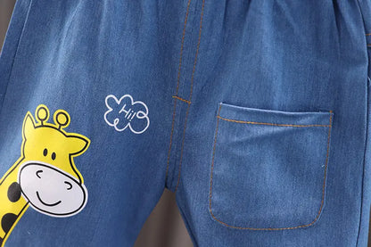 Summer Children Boys Clothing Kids Cartoon T-Shirt Shorts 2Pcs/Set Toddler Leisure Sport Suits Baby Cotton Tracksuits 0-5 Years