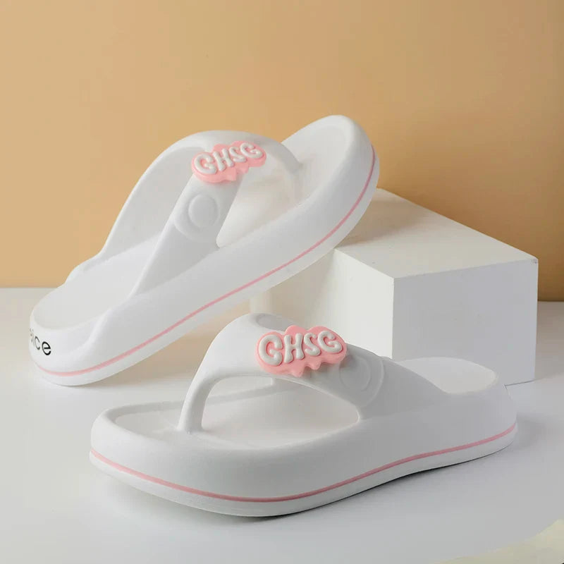 Solid Color Non-slip Leisure Couple Slippers Women Summer Beach Slippers Outdoor Women Flip Flops Breathable Beach sandals women