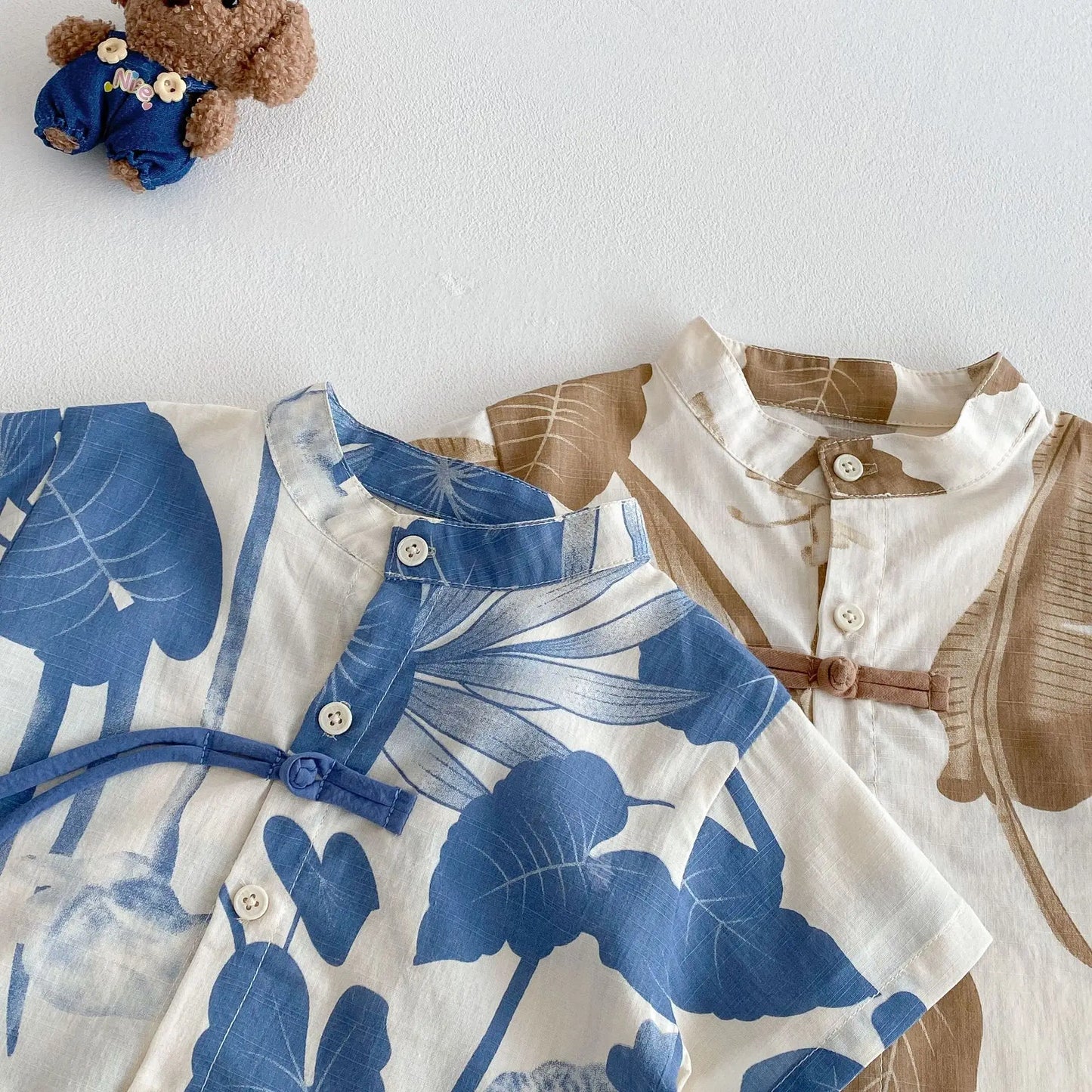 Boys' Fashion Summer Dress 2025 New Summer Children's Western Style Korean Edition Painting Shirt Baby Solid Color Casual Pants