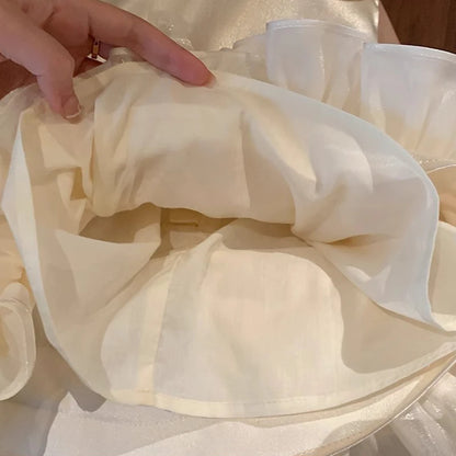 Baby Girls Dress for Birthday Party Wedding Lace Big Bow Dresses Infant Girl 1st Birthday Baby Set Princess Beige Baptism Dress