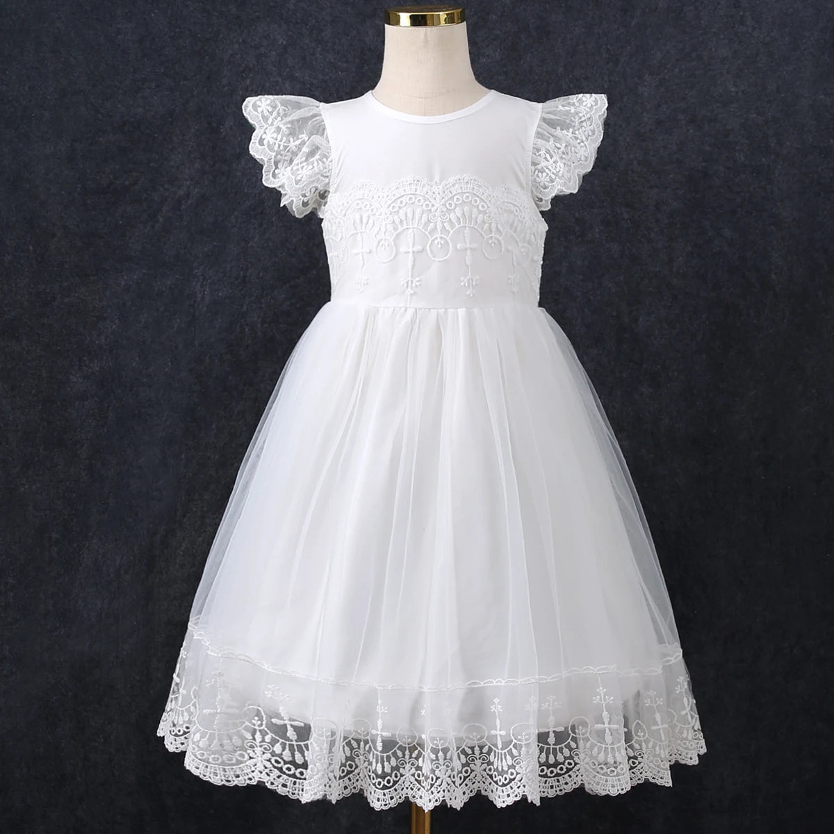 Girls' Stylish Summer Dress Princess Dress Flower Girl Dress New Mesh Dress