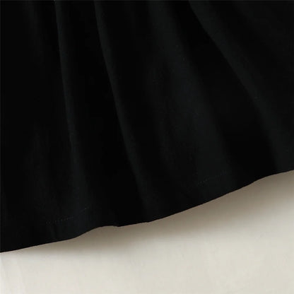 Kids Girl Fashion Party Dress Black Poka Dotted Tulle Long Sleeve Dress Spring&Autumn A-line Dress for Toddler Girl 1-6 Years