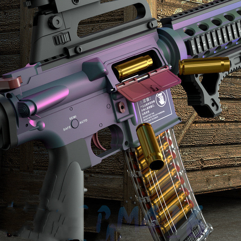 Electric Continuous Shell Throwing Softball Gun Nylon Can Fire Toys