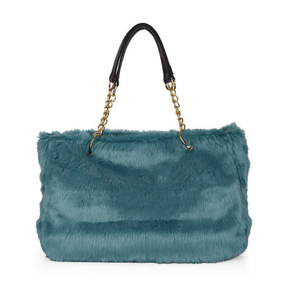 New Large Capacity Plush Women's Bag Simple Fashion European And American Style Trendy Women's Shoulder Handbag