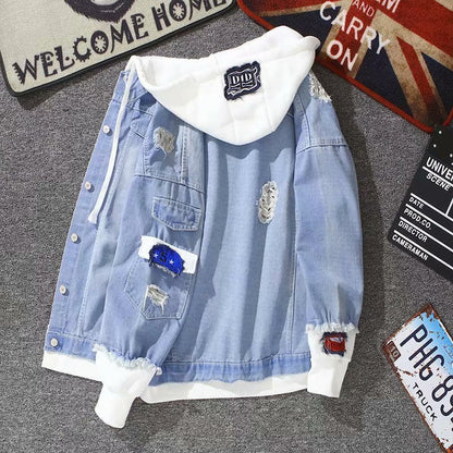 Personality Men's Workwear Denim Jacket