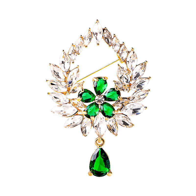 Crystal High-end Corsage Atmospheric Luxury Exquisite Elegant Pin Accessories