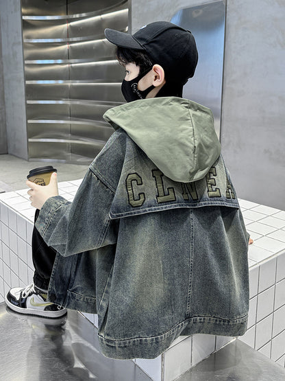 Older Boy Fleece-lined Denim Coat