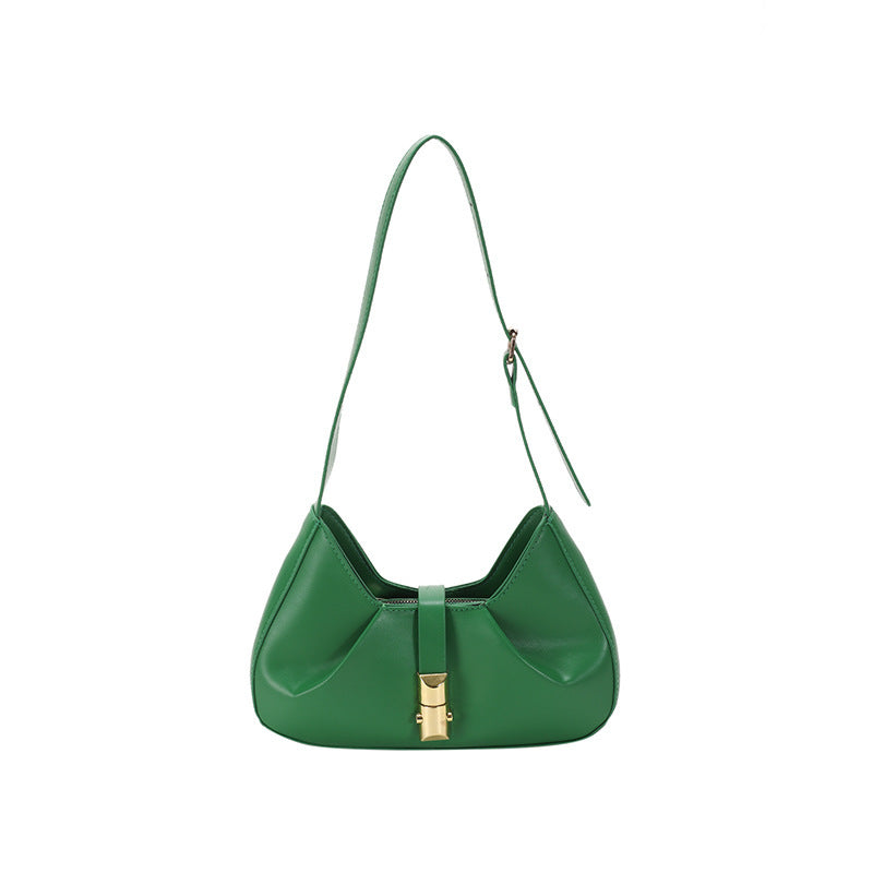 Simple Solid Color Shoulder Small Square Bag Fashion Baguette