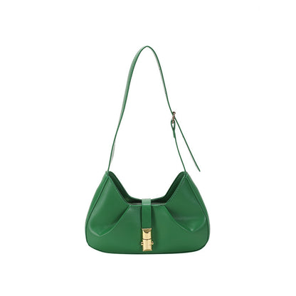 Simple Solid Color Shoulder Small Square Bag Fashion Baguette