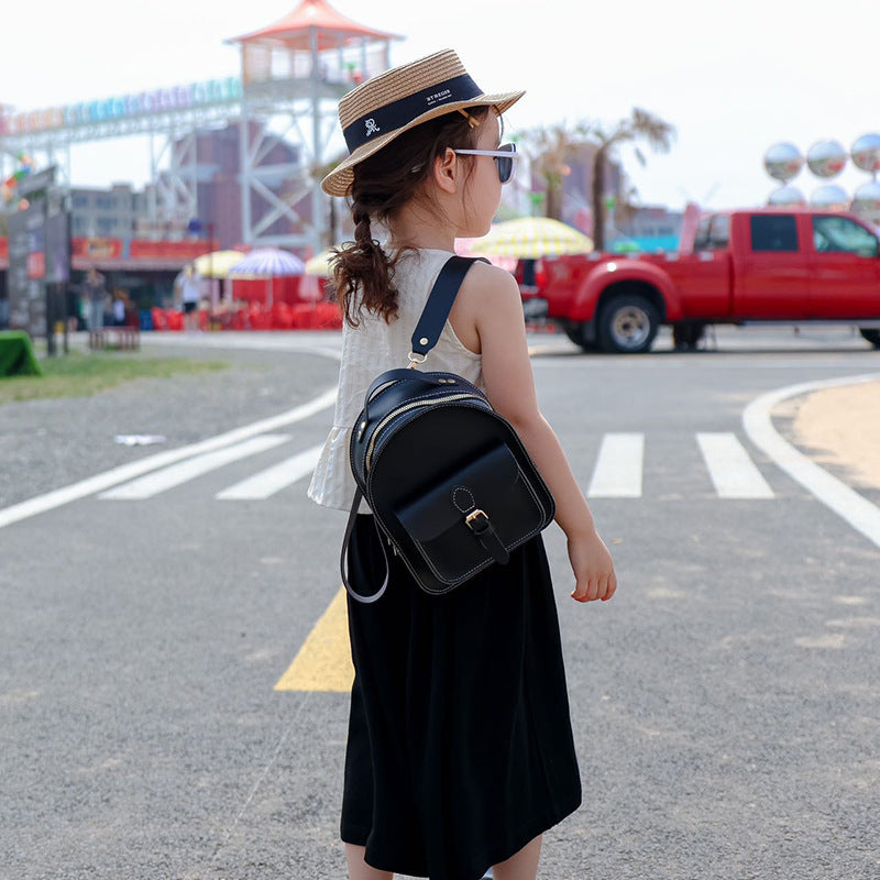 Kid's Small Schoolbag Girl's Out PU Backpack
