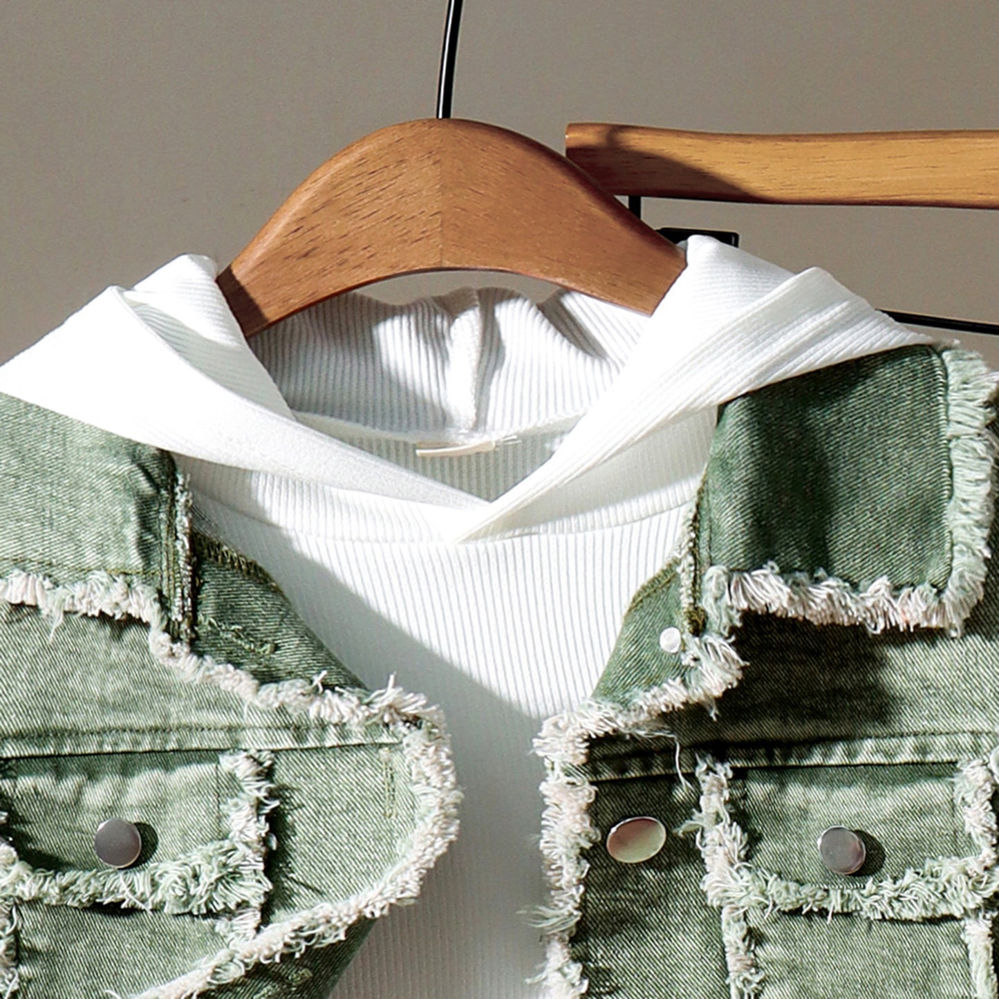 Hooded Sweater Vest Trousers Three-piece Set