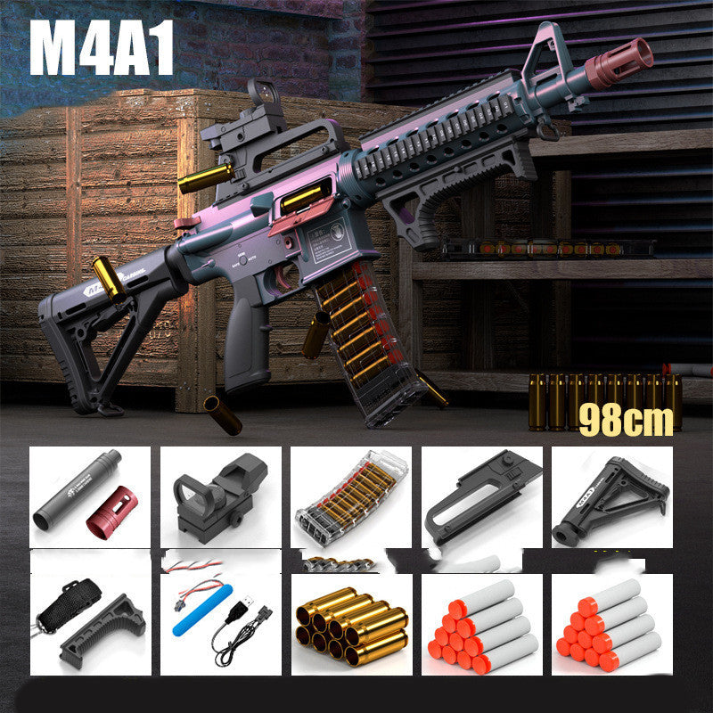 Electric Continuous Shell Throwing Softball Gun Nylon Can Fire Toys