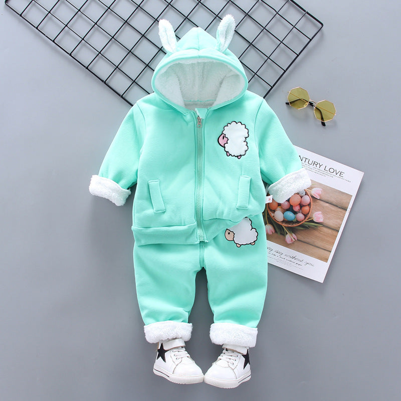 Autumn And Winter Children's Cotton Coat Cartoon Suit