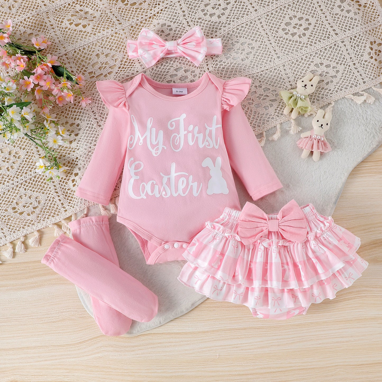 Letter Printing Long-sleeve Jumpsuit Harem Pants Suit Cute