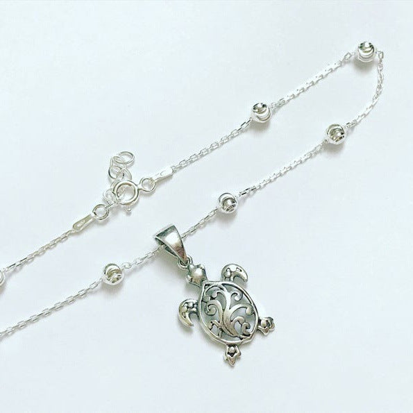 New Accessories Fashion Oval Bead Necklace Turtle Anklet Women's Beach Vacation Style Foreign Trade Foot Ornaments