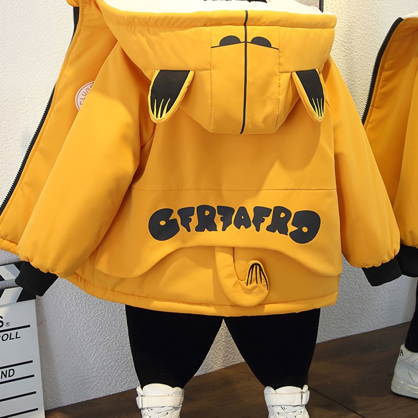 Boys Winter Thick Coat Cute Little Tiger Design Hooded Jacket Boys Windproof Thick Warm Coat Jacket