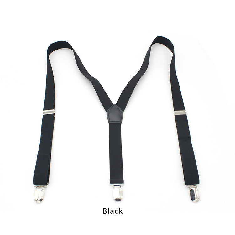 High Elastic Elastic Suspenders Casual Fashion Y-shaped Three-clip Suspenders