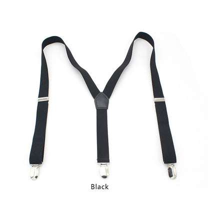 High Elastic Elastic Suspenders Casual Fashion Y-shaped Three-clip Suspenders
