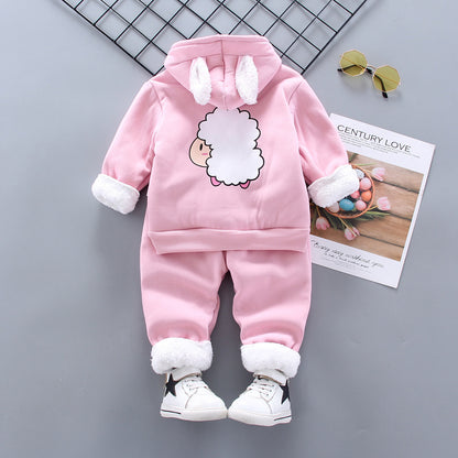 Autumn And Winter Children's Cotton Coat Cartoon Suit
