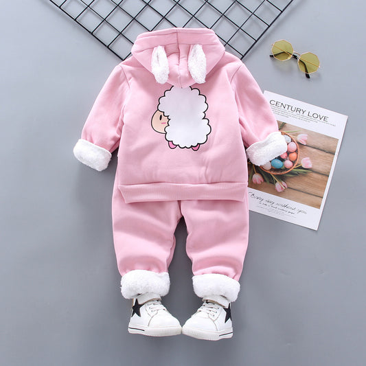 Autumn And Winter Children's Cotton Coat Cartoon Suit