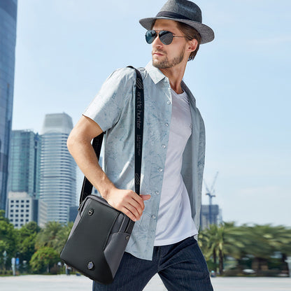 Men's Shoulder Bag Business Casual Messenger Bag Light Fashion Trendy Diagonal Small Backpack