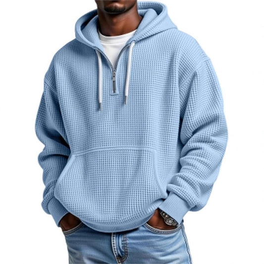 3D Printed Men's Double Hood Zipper Hooded Sweater