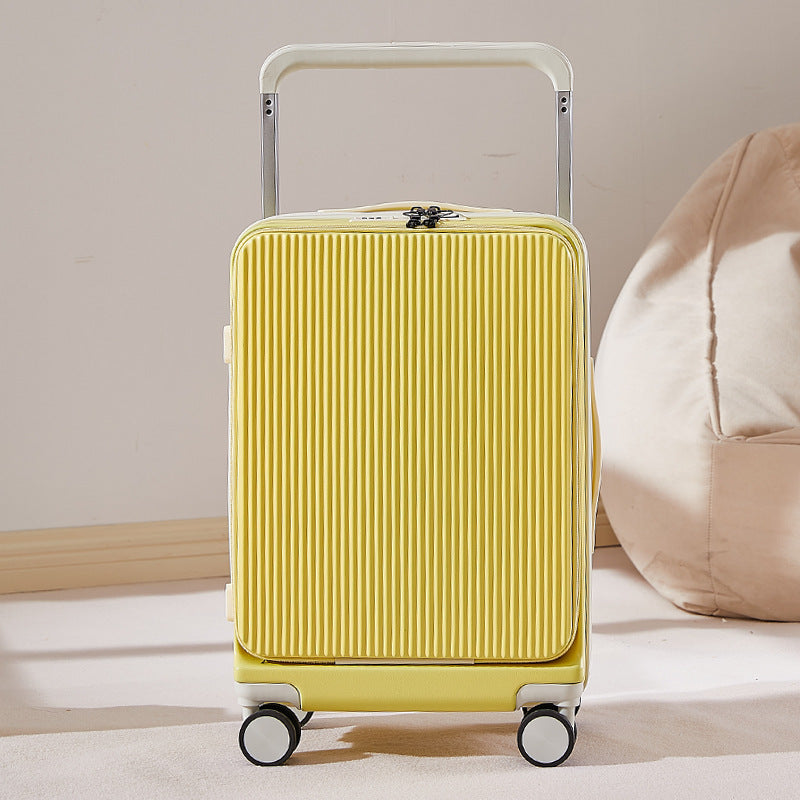 Front Fastening Wide Pull Rod 20-inch Lightweight Luggage