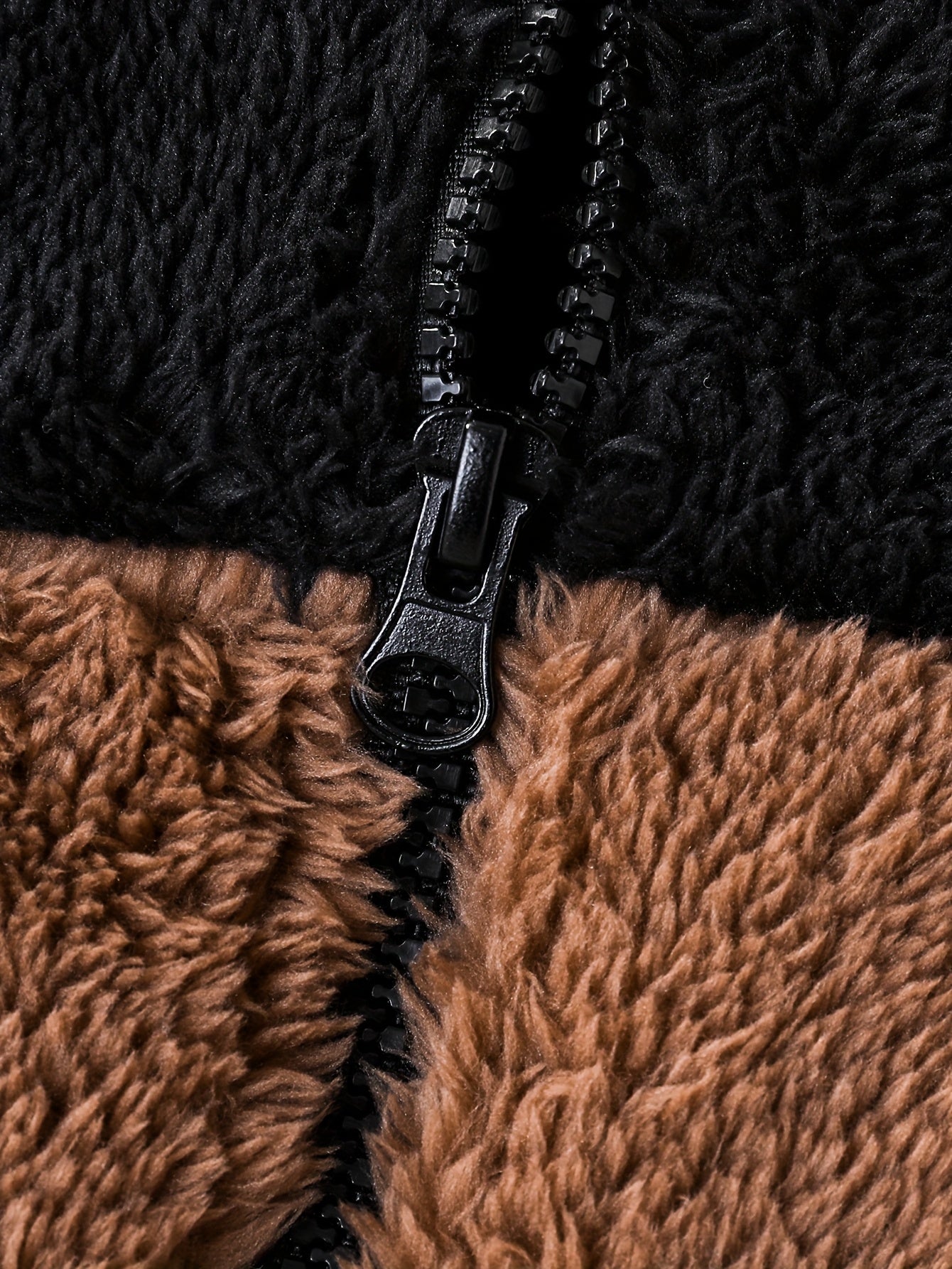 Boys' Winter Jacket with Full-Zip Hooded Coat & Polar Fleece - Thick Outerwear, Black/Brown/Gray Color Block, White Collar & Chest Logo Patch - 100% Polyester Warm Jacket for, Playdates & Outdoor Activities (, Winter Clothes